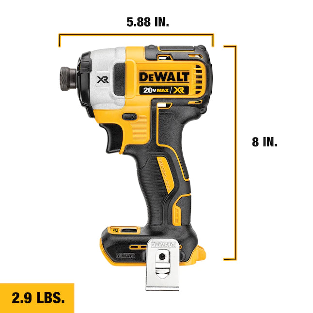 DeWalt Xr 20-volt Max 1/4-in Variable Speed Brushless Cordless Impact Driver (Tool Only)