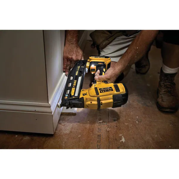 DEWALT 20V MAX XR Lithium-Ion Cordless 16-Gauge Angled Finish Nailer (Tool Only)