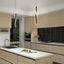 Artika Finley 13-Watt Integrated LED Black 3 CCT Modern Hanging Mini Pendant Light Fixture for Kitchen Island or Living Room