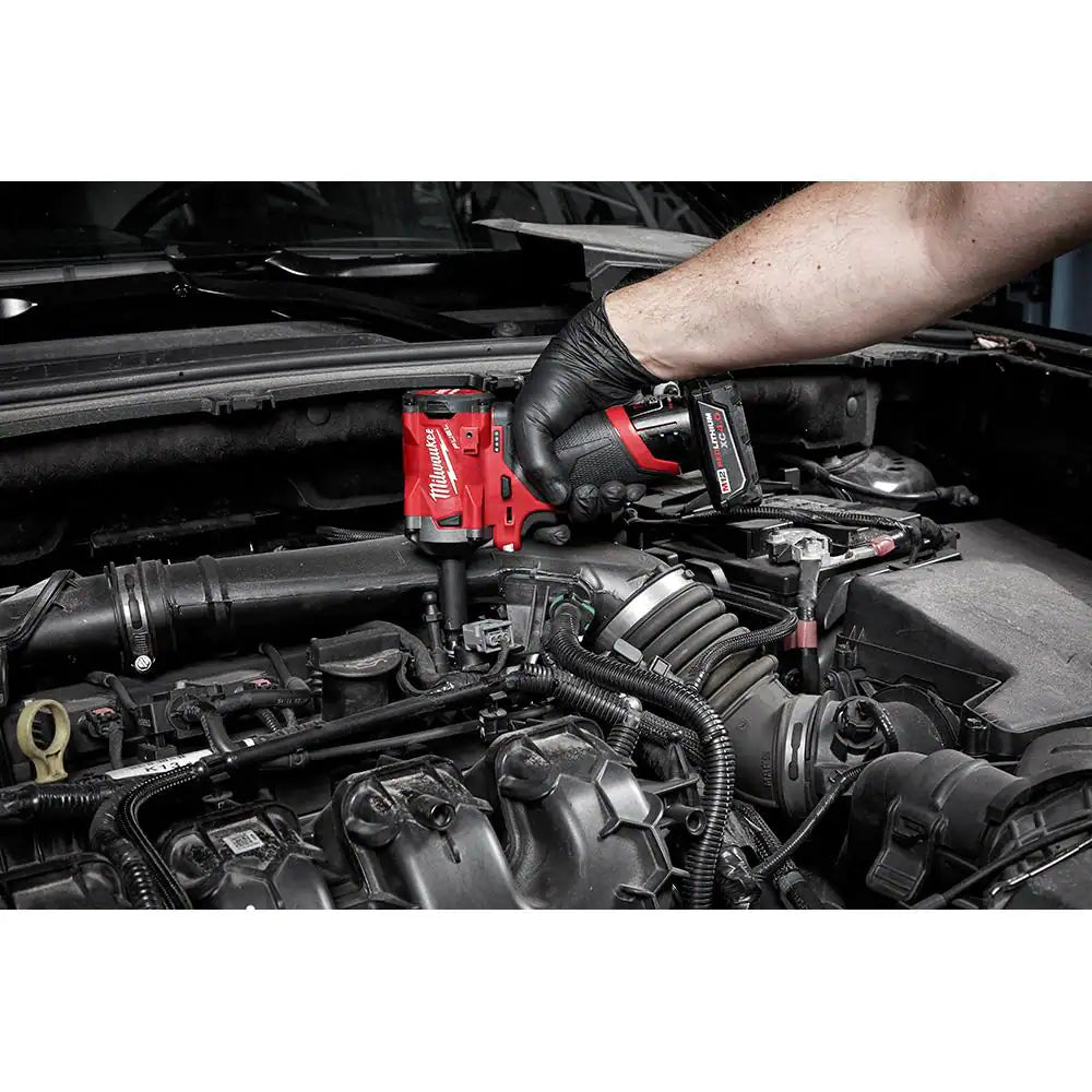 Milwaukee M12 FUEL 12V Lithium-Ion Brushless Cordless Stubby 3/8 in. Impact Wrench (Tool-Only)