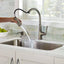 Pfister Pasadena Single-Handle Pull-Down Sprayer Kitchen Faucet with Soap Dispenser in Slate