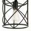 Hampton Bay Hastings 1-Light Satin Bronze Industrial Caged Drum Kitchen Hanging Pendant Light