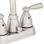 MOEN Banbury 4 in. Centerset 2-Handle High-Arc Bathroom Faucet in Spot Resist Brushed Nickel
