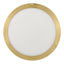 Hampton Bay Flaxmere 12 in. Brushed Gold Dimmable LED Flush Mount Ceiling Light with Frosted White Glass Shade