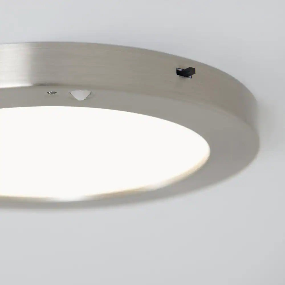Artika Lumo 8 in. 1-Light Brushed Nickel Modern LED Flush Mount Ceiling Light for Hallway (2-Pack)