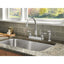 Delta Foundations 2-Handle Standard Kitchen Faucet with Side Sprayer in Chrome