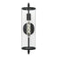 Hampton Bay Lurelane 18 in. Large Modern 1-Light Matte Black Hardwired Outdoor Cylinder Wall Lantern Sconce