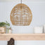 River of Goods Ramona 1-Light Light Bronze Metal Pendant With Woven Hemp Shade