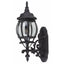 Bel Air Lighting Francisco 1-Light Black Outdoor Wall Light Coach Lantern with Clear Glass