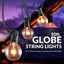 Newhouse Lighting Indoor/Outdoor 50 ft. Plug-in Globe Bulb Weatherproof Party String Lights, 50 Sockets, 55 G40 Bulbs Included (5 Free)