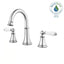 Pfister Courant 8 in. Widespread 2-Handle Bathroom Faucet in Polished Chrome with White Handles