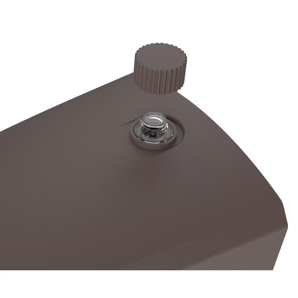 HALO FE 1-Light Bronze LED Outdoor Lantern Sconce with Dusk to Dawn