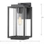 Progress Lighting Macstreet 9 In. 1-Light Matte Black Modern Outdoor Wall Lantern with Clear Glass