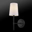 Globe Electric Clarissa 1-Light Matte Black Wall Sconce with White Fabric Shade