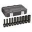 GEARWRENCH 1/2 in. Drive 6-Point SAE Deep Universal Impact Socket Set (10-Piece)