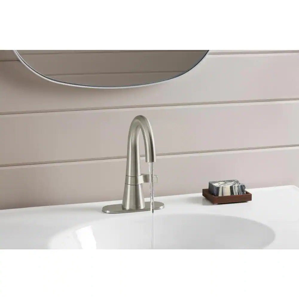 KOHLER Tocar Single Hole Single-Handle Bathroom Faucet in Vibrant Brushed Nickel