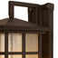 Bel Air Lighting Huntington 2-Light Weathered Bronze Outdoor Wall Light Sconce Lantern with Seeded Glass