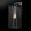 Hampton Bay Hurley Modern 1-Light Matte Black Hardwired Medium Outdoor Wall Lantern Sconce