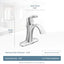 MOEN Eva Single-Handle Single Hole High-Arc Bathroom Faucet in Brushed Nickel