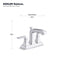 KOHLER Rubicon 4 in. Centerset 2-Handle Bathroom Faucet in Polished Chrome