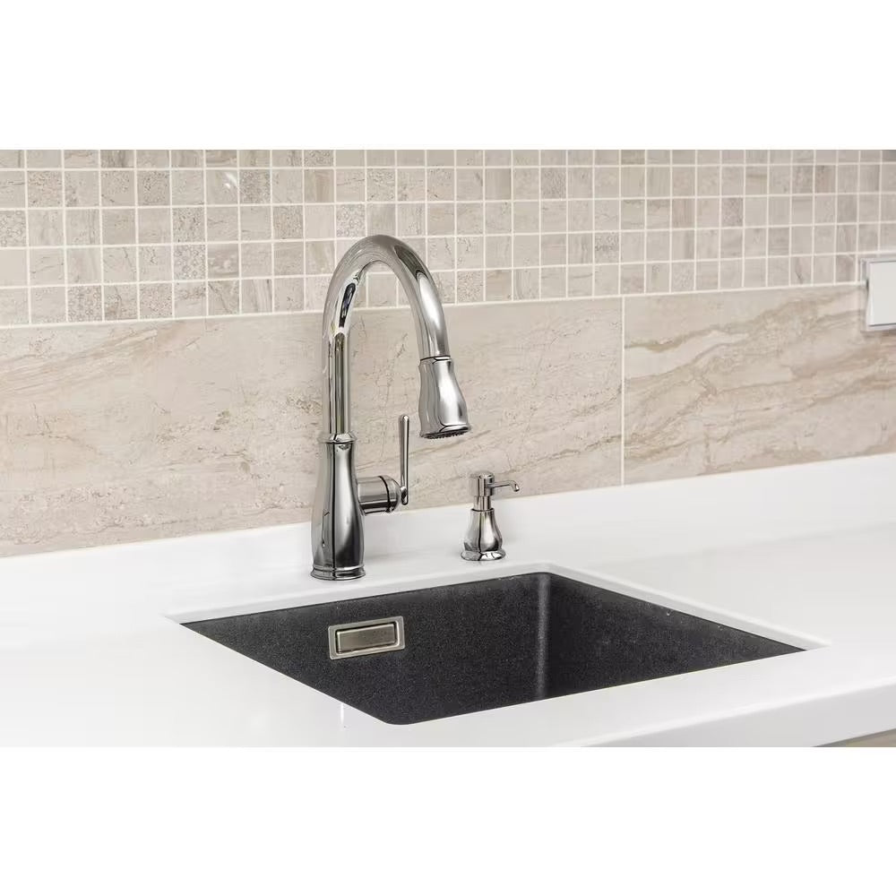 Glacier Bay Kagan Single-Handle Pull-Down Sprayer Kitchen Faucet with Soap Dispenser in Chrome