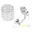 LamQee 2-Light 9 in. Silver Wall Sconce-Light with Crystal Glass Shade
