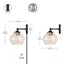 Globe Electric Brown 1-Light Matte Black and Gold Plug-In or Hardwire Wall Sconce with 6 ft. Cord