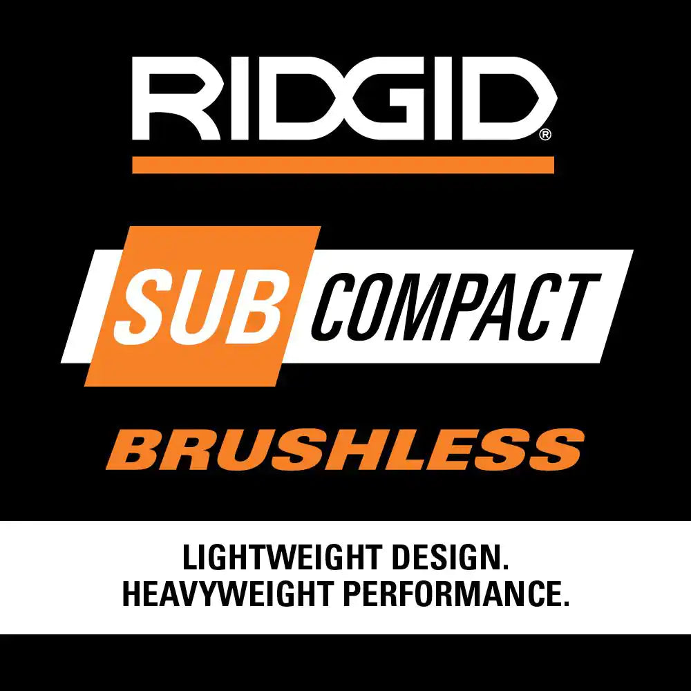 RIDGID 18V SubCompact Brushless Cordless 3/8 in. Impact Wrench (Tool Only) with Belt Clip