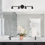 Hampton Bay Marsden 32.5 in. 4-Light Matte Black Transitional Bathroom Vanity Light with Clear Glass Shades