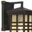 Bel Air Lighting Huntington 1-Light Black Outdoor Wall Light Sconce Lantern with Seeded Glass