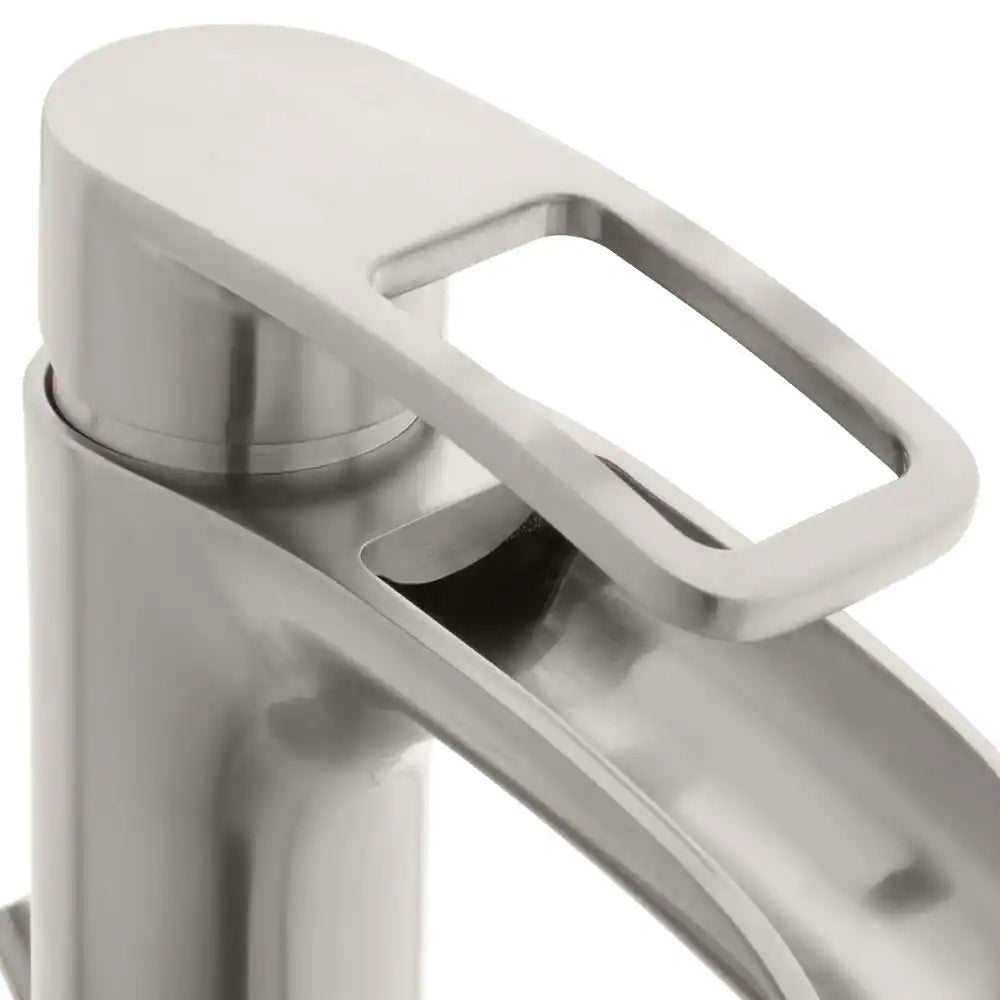 Glacier Bay Kiso Single Hole Single-Handle Low-Arc Bathroom Faucet in Brushed Nickel