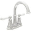 Pfister Courant 4 in. Centerset 2-Handle Bathroom Faucet in Polished Chrome with White Handles