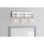 Hampton Bay Regan 21 in. 3-Light Chrome Bathroom Vanity Light with Clear Glass Shades