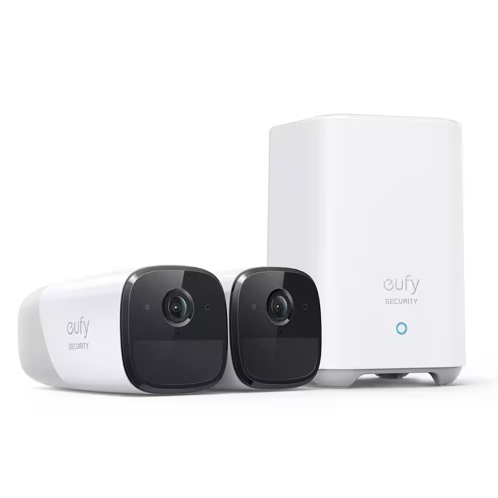eufy Security eufyCam 2 Pro 2K 16G Wi-Fi Smart Home Security System with 2 Wireless Cameras and HomeBase 2