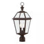 Home Decorators Collection Glenneyre 8-5/8 in. W 2-Light Oil-Rubbed Bronze French Quarter Gas Style Outdoor Post with Clear Glass