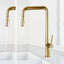 VIGO Parsons Single Handle Pull-Down Sprayer Kitchen Faucet in Matte Brushed Gold