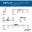 Progress Lighting Replay Collection 31 in. 4-Light Polished Nickel Etched Glass Modern Bathroom Vanity Light