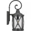 Home Decorators Collection Walcott Manor 8 in. 1-Light Antique Bronze Hardwired Outdoor Transitional Wall Lantern Sconce with Clear Seeded Glass