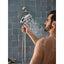 MOEN Quattro 4-Spray Patterns 6.5 in. Single Wall Mount Handheld Shower Head with Magnetix in Chrome