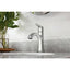 MOEN Korek Single Handle Single Hole Bathroom Faucet with Included Deckplate in Chrome