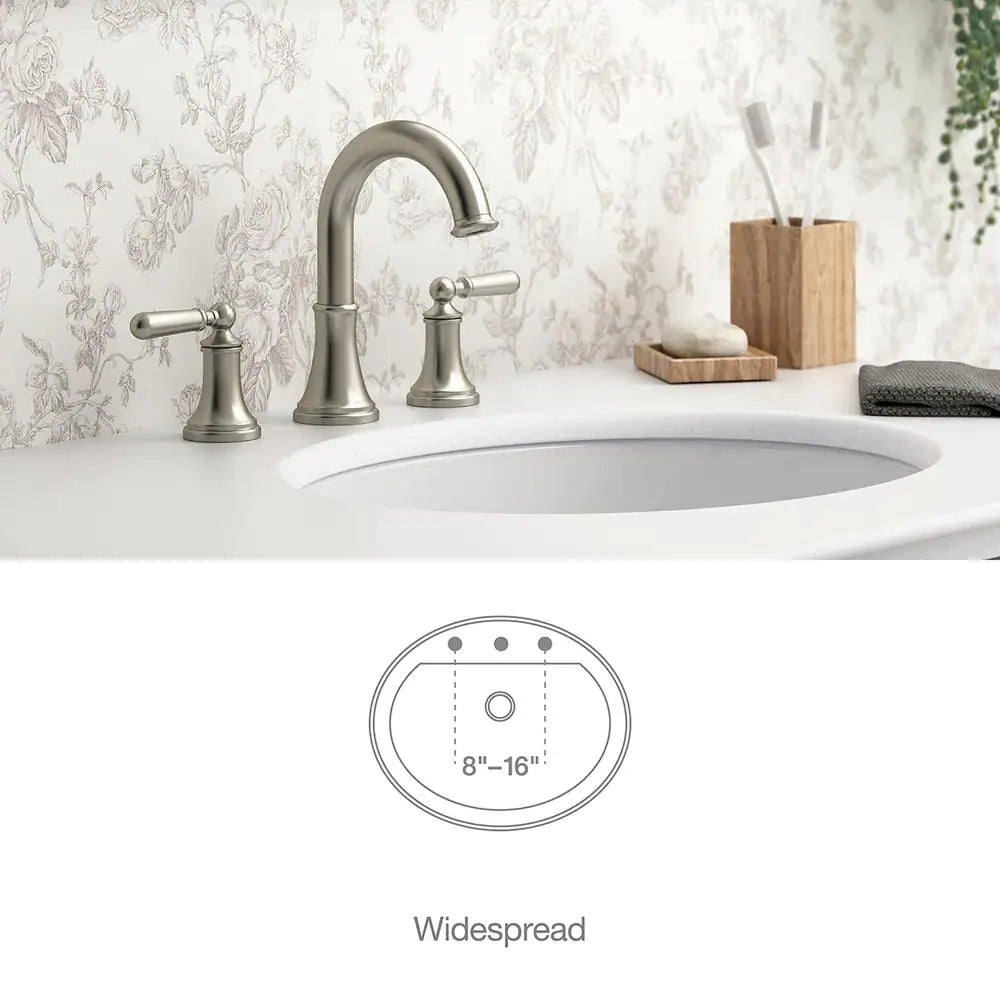KOHLER Capilano 8 in. Widespread 2-Handle Bathroom Faucet in Vibrant Brushed Nickel