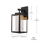Globe Electric Capulet 1-Light Black LED Integrated Outdoor Indoor Wall Lantern Sconce