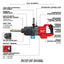 Milwaukee M18 FUEL 18V Lithium-Ion Brushless Cordless 1 in. Impact Wrench Extended Reach D-Handle (Tool-Only)