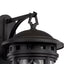 Bel Air Lighting Boardwalk 20 in. 1-Light Black Outdoor Wall Light Sconce Lantern with Water Glass