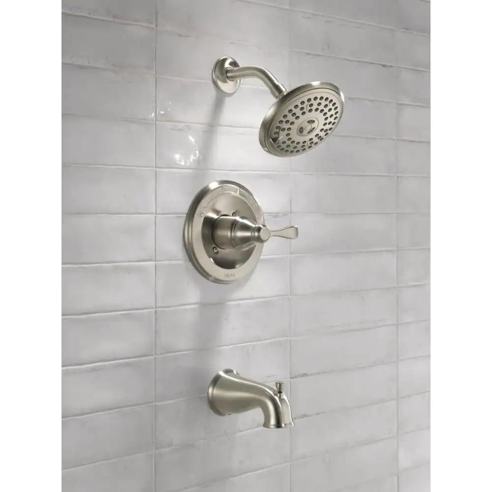 Delta Porter Single-Handle 3-Spray Tub and Shower Faucet in Brushed Nickel (Valve Included)