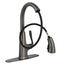 Pfister Pasadena Single-Handle Pull-Down Sprayer Kitchen Faucet with Soap Dispenser in Slate