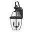 Hampton Bay Highstone 2-Light Matte Black Hardwired Outdoor Large Coach Wall Lantern Sconce