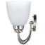 Hampton Bay Hamilton 3-Light Brushed Nickel Vanity Light with Frosted Glass Shades
