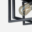 Merra 12 in. 2-Light Matte Black Open Geometric Frame Flush Mount