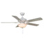 Hampton Bay Larson 52 in. LED White Ceiling Fan with Light Kit